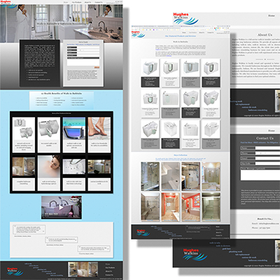 web developer home remodelling website with featured product page and articles
